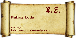 Makay Edda névjegykártya